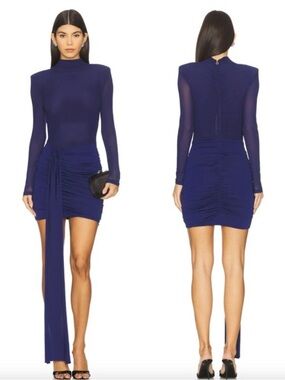 Nookie Royal Blue Long-Sleeve Mini Dress